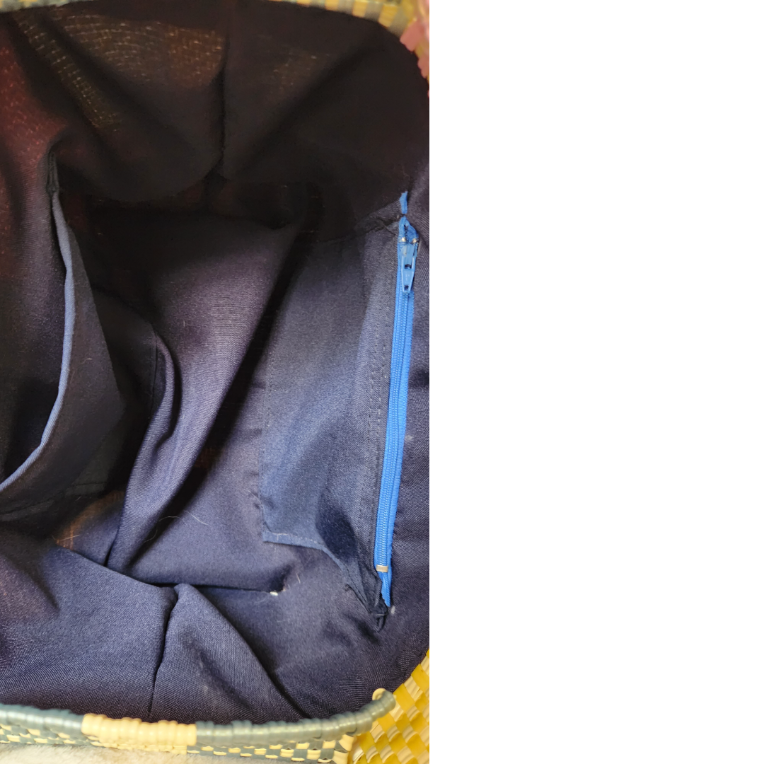 Barrel Bag |Small Valise |Women Lunch Bag|Eco Friendly Tricolor Pink Blue Yellow Handbag