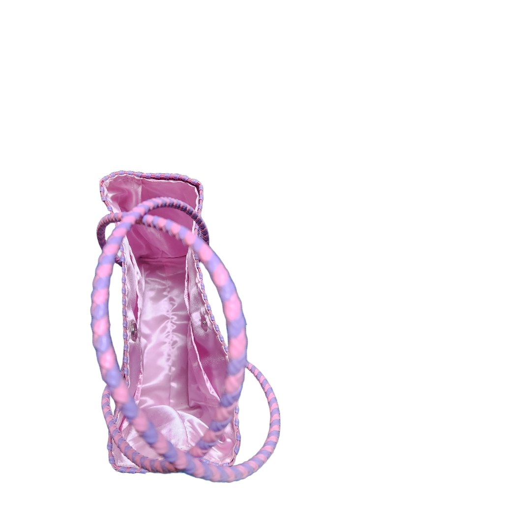 Eco-Friendly Pink and Lilac Handmade Handbag
