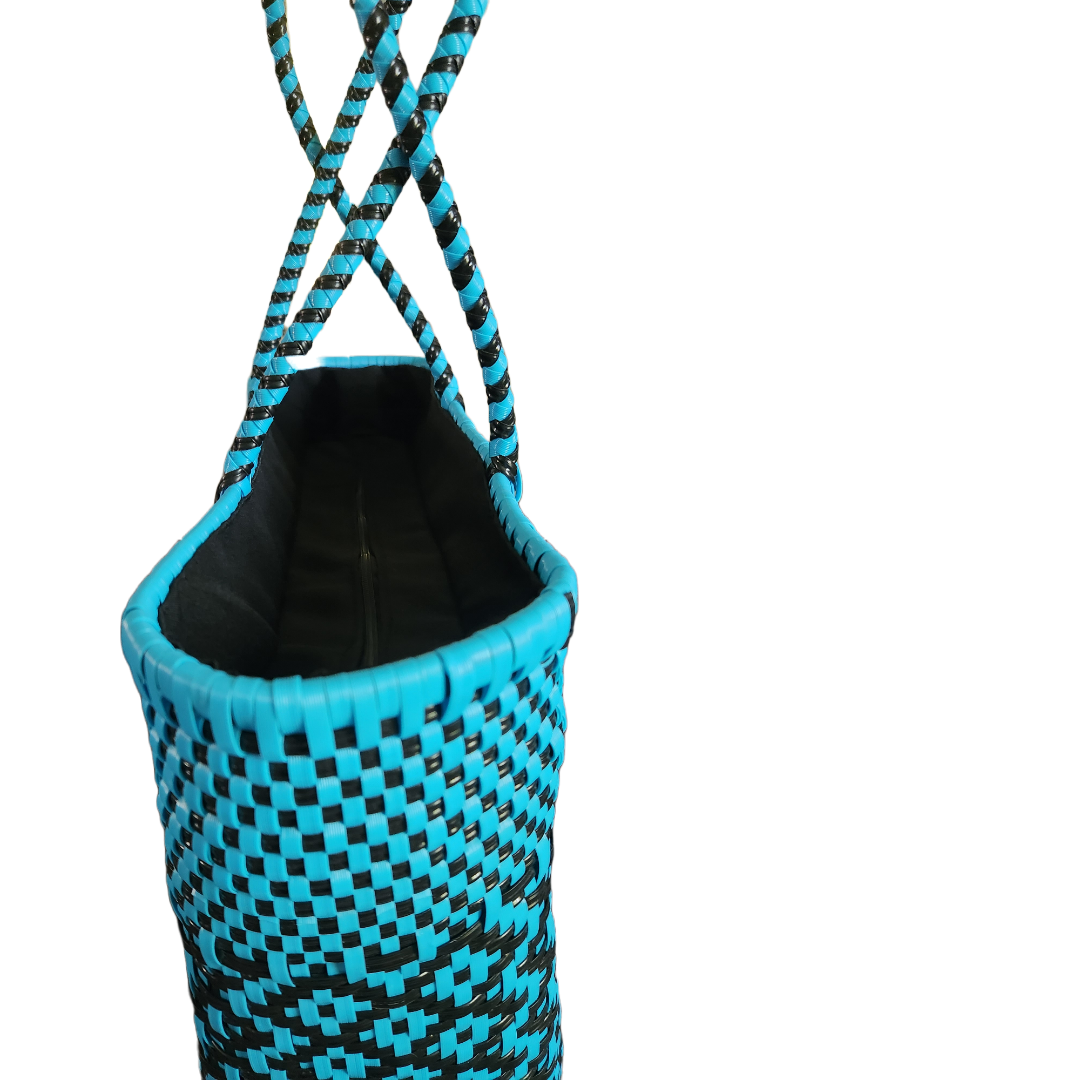 Mexican Blue and Black Messenger Bag| Eco Friendly Bag