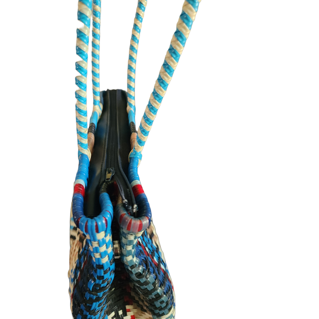 Messenger multicolor rhomboids crafted bag. SALE lining broken