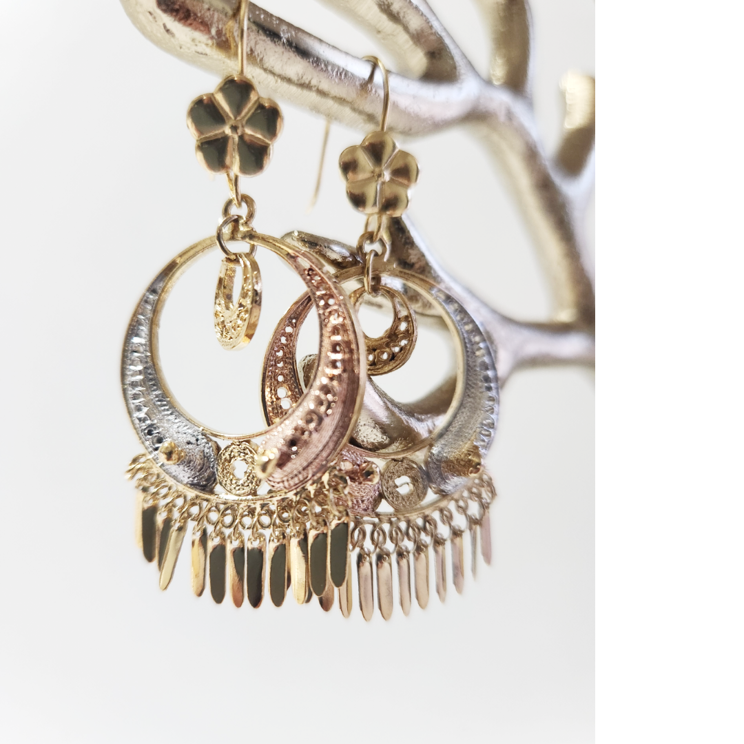 Earrings 14k Gold Plated Brass | Earring Type Dangle | Earrings Crafted | Birthday Gift