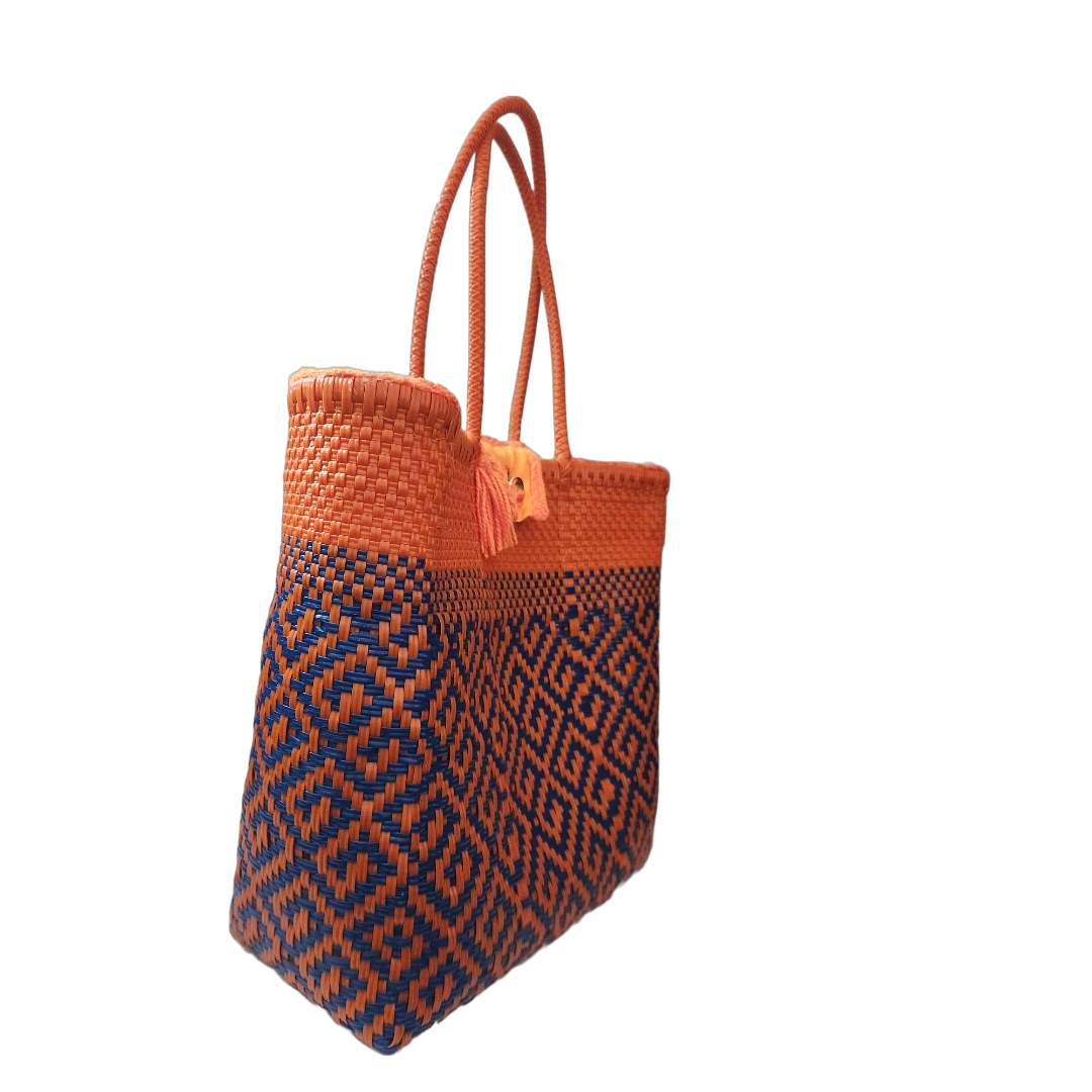Mexican Tote Bag. Recycled Plastic Bag. Mexican Artisanal Bag. 