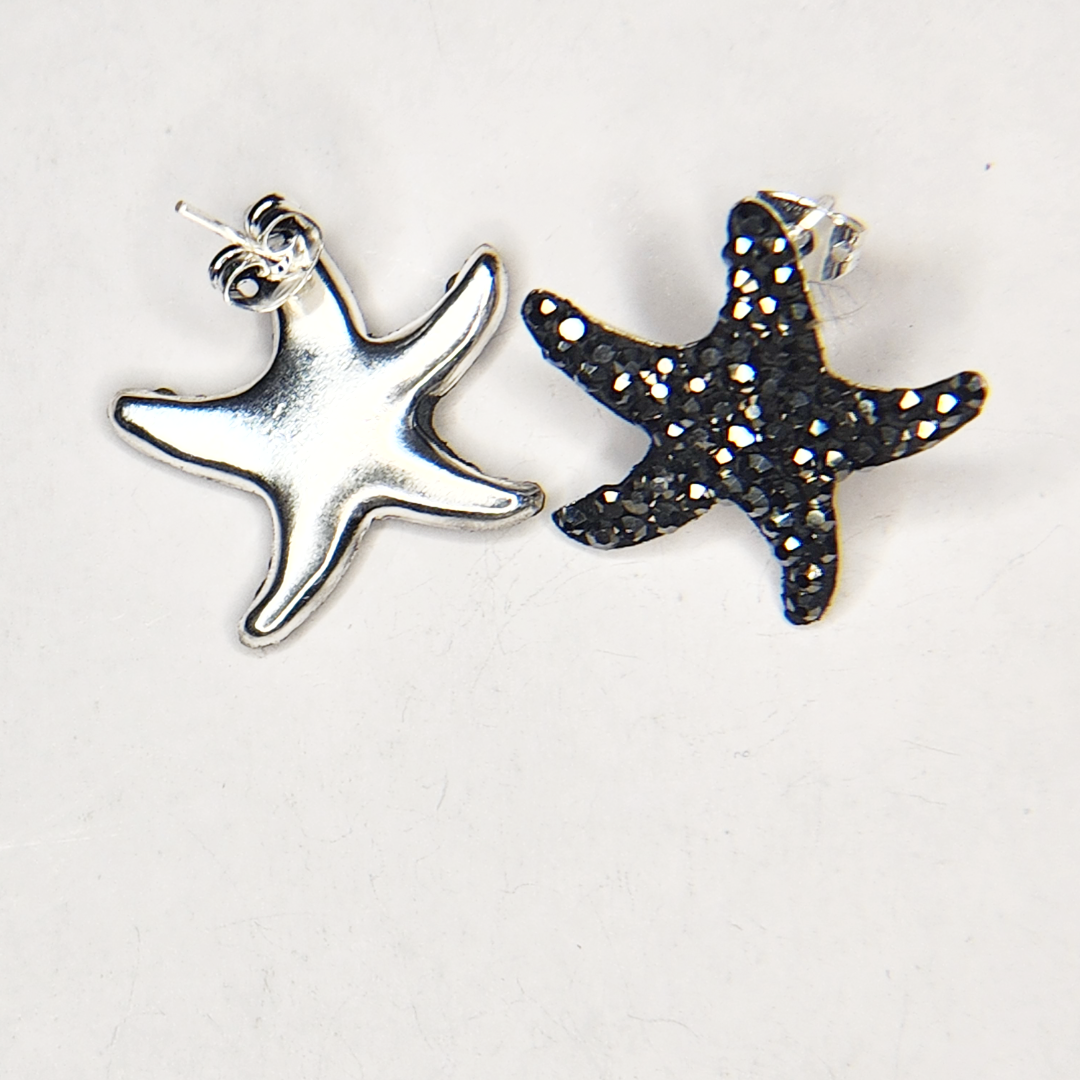 silver earrings