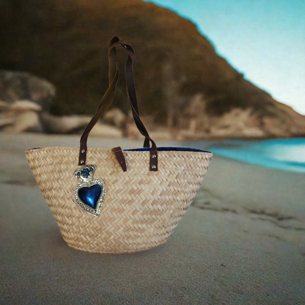 Artesanal Beach Bag Handmade with straw palm leaf