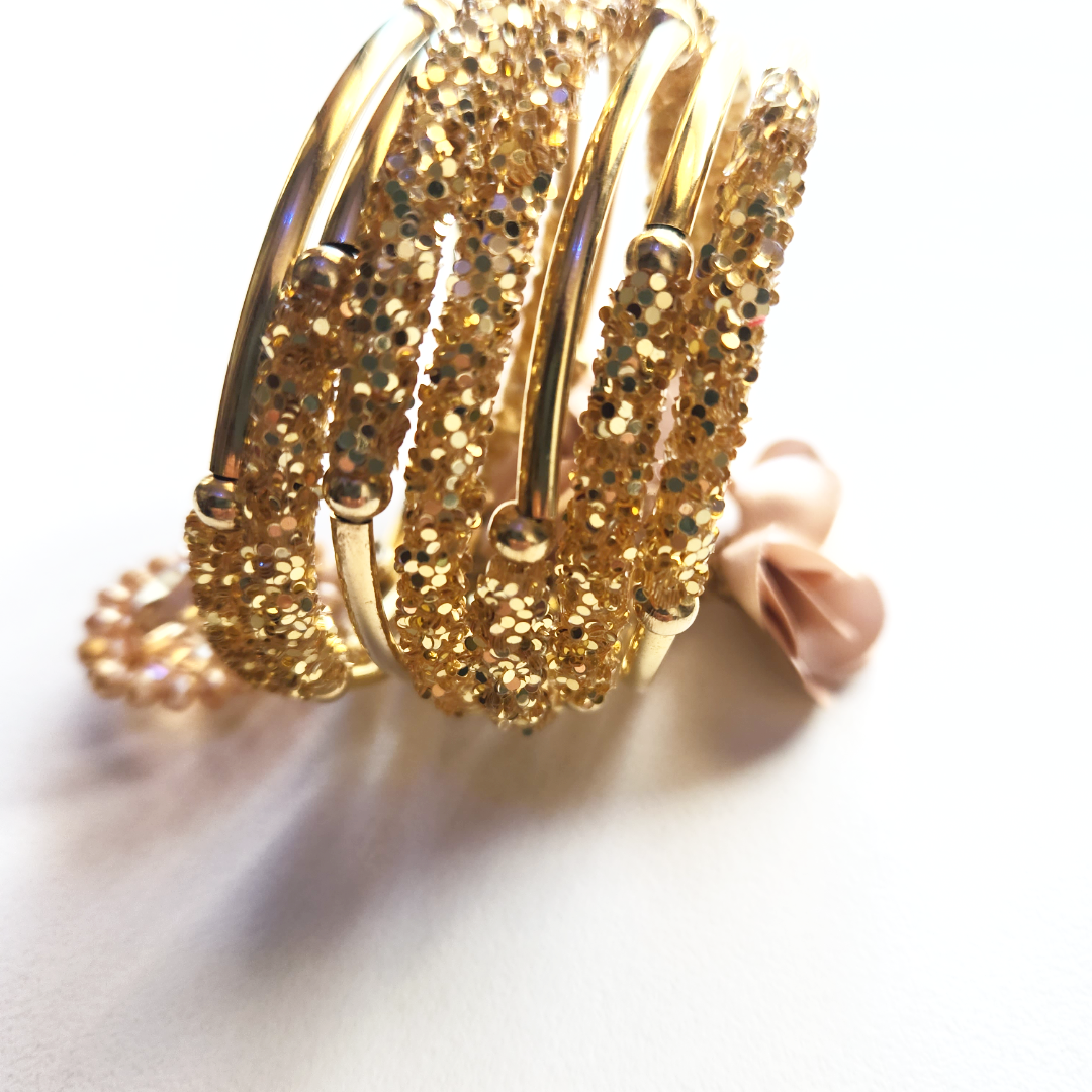 Crafted Shiny wrap bangle Spiral Bracelet