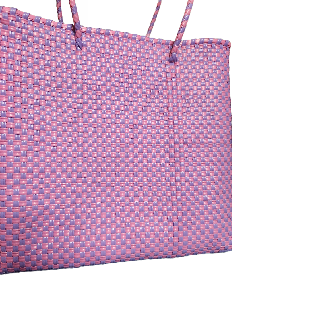 Eco-Friendly Pink and Lilac Handmade Handbag