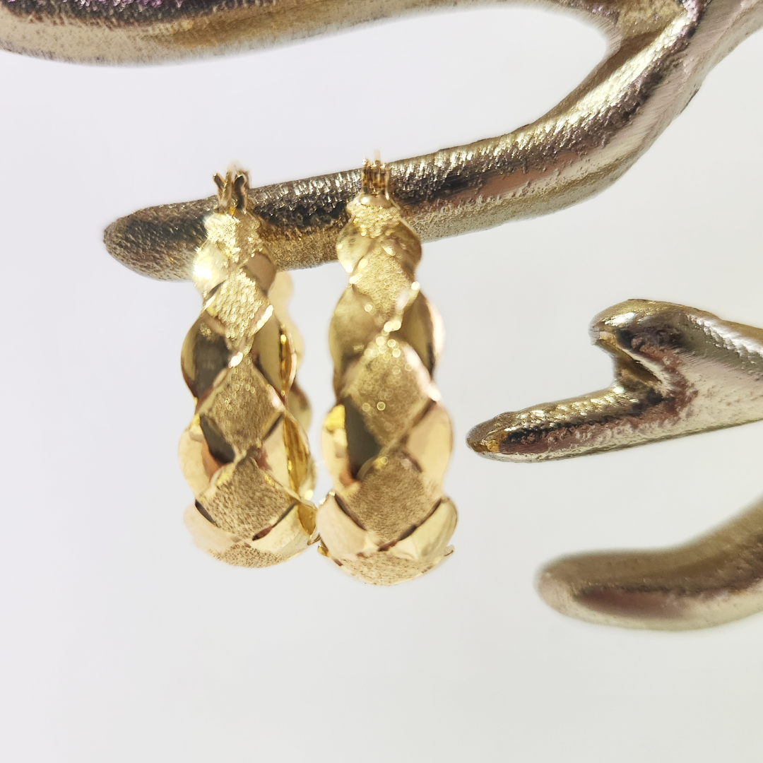 Earrings 14k Gold Plated Brass | Hoop Earrings | Birthday gift