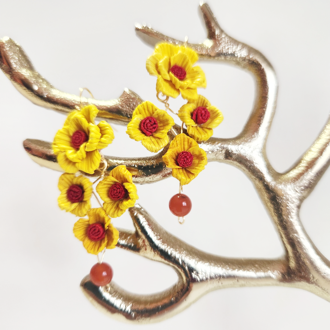 Handmade Sunflower Earrings | Hypoallergenic Earrings | Healing Earrings | Husker Earrings | Original Birthday Gift