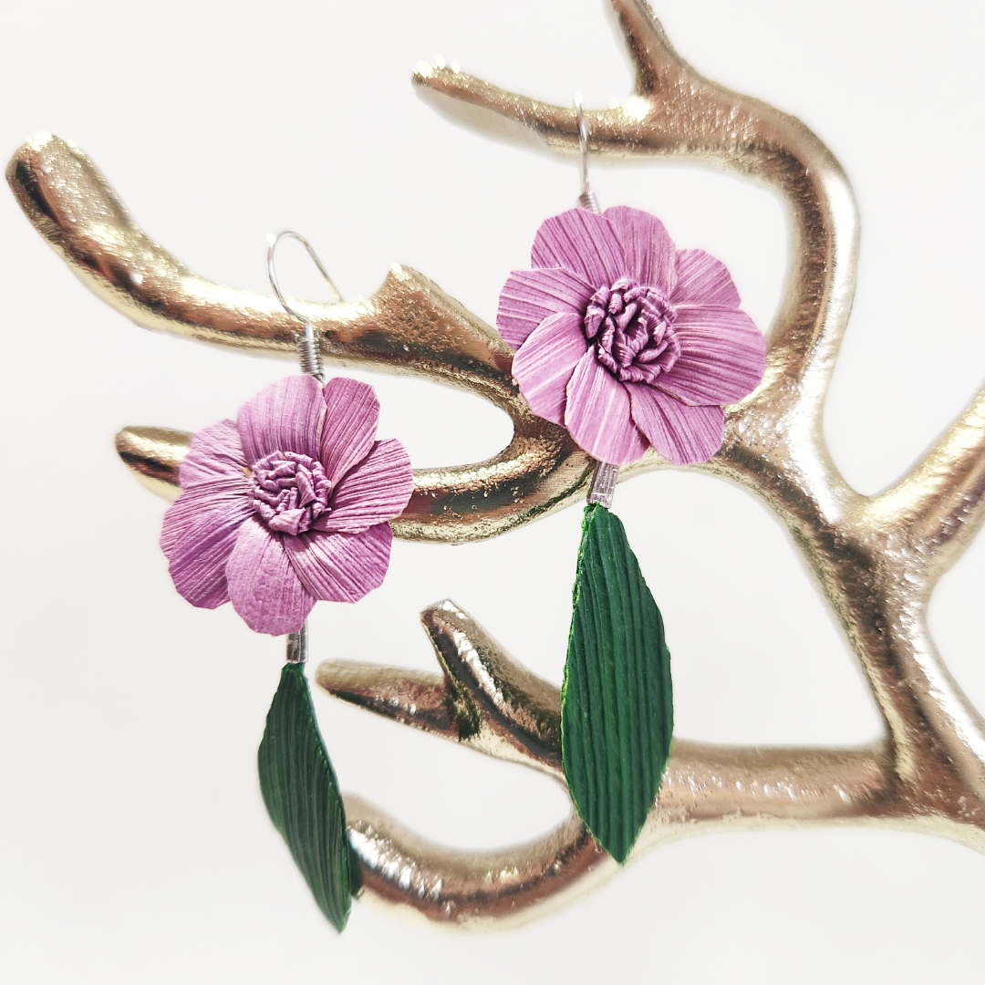 Handmade Earrings |  Hypoallergenic Earrings | Flower Lilac Earrings | Husker Earrings | Original Birthday Gift